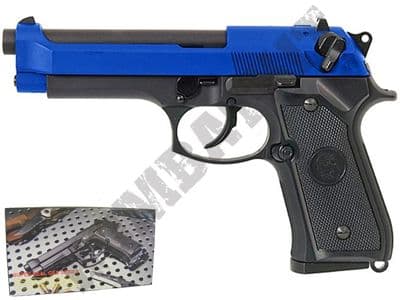LS L9 Airsoft Pistol M9 Gas Blowback BB Gun Black 2 Tone