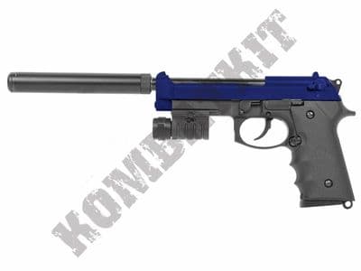 LS9 Beretta M9A1 Replica Gas Blowback Airsoft BB Gun 2 Tone Blue Black
