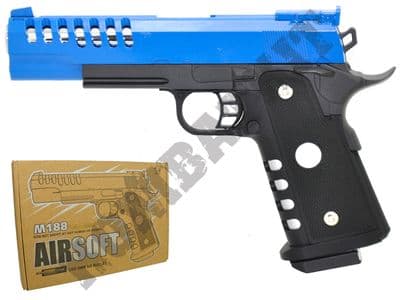 M188 Metal Airsoft BB Gun Black and Blue