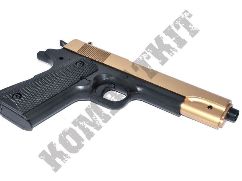 M292 GOLD BB gun two tone cheap airsoft guns uk Colt 1911 replica