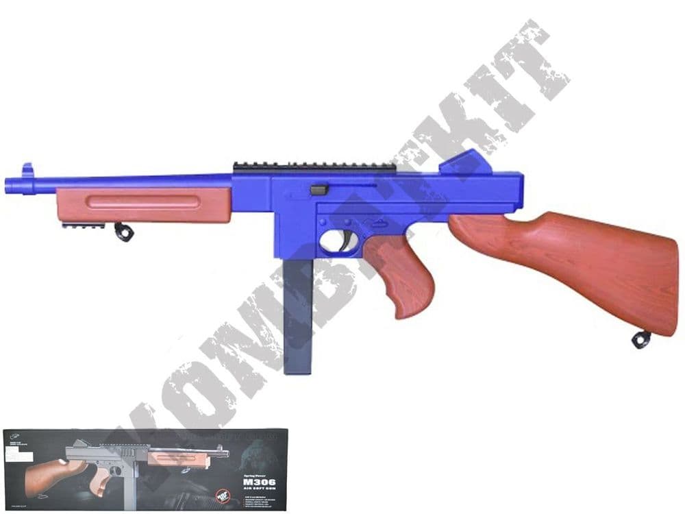 M306 BB Gun M1A1 Spring Airsoft Rifle Blue 2 Tone | Kombatkit