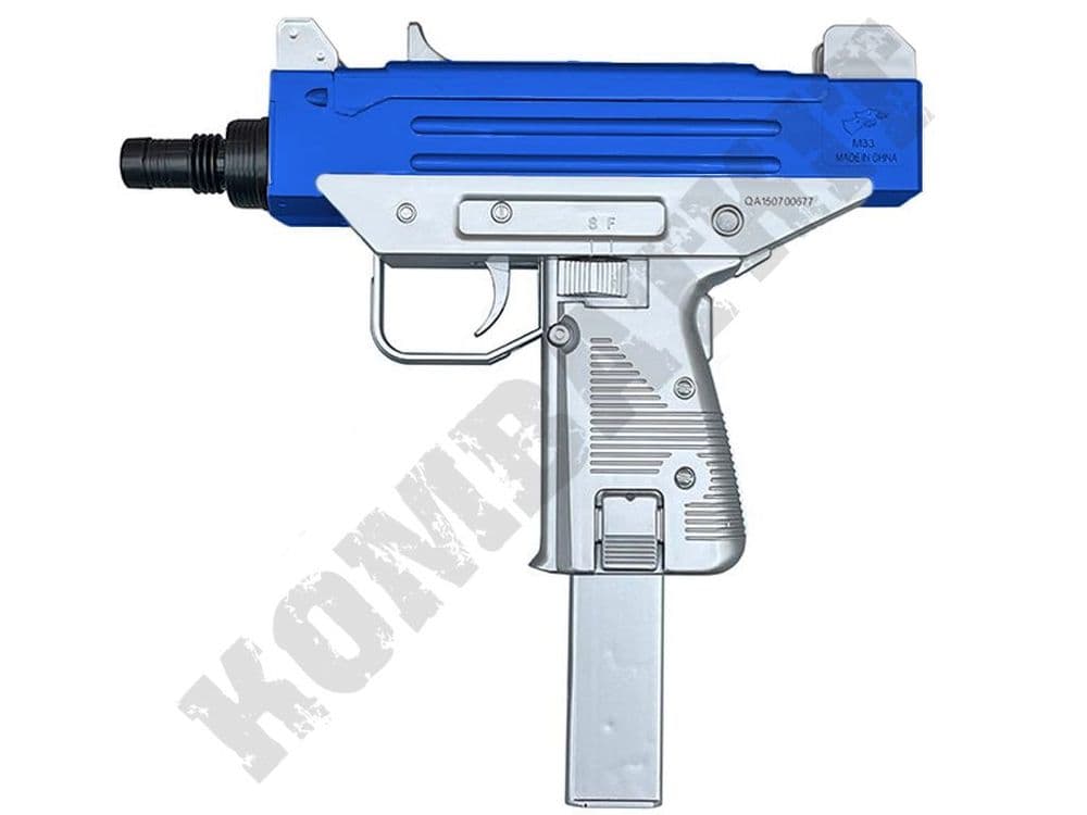 M33 BB Gun Mac-10 spring airsoft SMG silver 2 tone | Kombatkit
