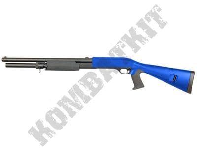 M56AL BB Gun Franchi SAS Long Replica Tri-Shot Spring Airsoft Shotgun Black & 2 Tone