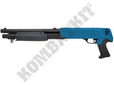 M56B BB Gun Franchi Shorty Replica Tri Shot Spring Airsoft Shotgun Black 2 Tone