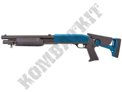 M56C Airsoft Shotgun Franchi SAS Replica Tri Shot Spring Pump Action BB Gun Black 2 Tone
