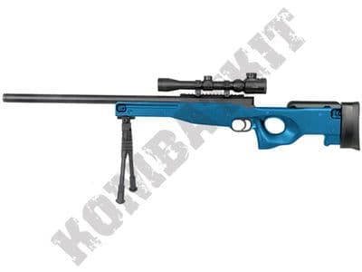 M59P BB Gun L96 Spring Airsoft Sniper Rifle Black 2 Tone + Scope + Bipod
