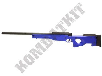 MP002 L96 Airsoft Sniper Rifle Full Metal Barrel Black and Blue