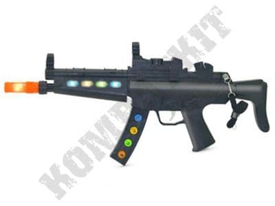 MP5 Replica Toy Sub Machine Gun with Vibration, Sounds, Lights Battery Operated AK3388B