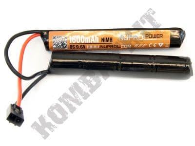 Nuprol Airsoft 9.6V Nimh 1600mAH Nunchuck Crane Stock Battery Pack Small Tamiya