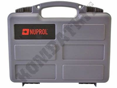 Nuprol Hard Case Grey Resin for Airgun Pistol Airsoft BB Guns Lockable Wave Foam Liner 31x21cm