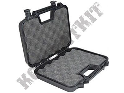 P103 Pistol Gun Case Black Hard Resin Lockable Wave Foam Liner 300x200x65mm