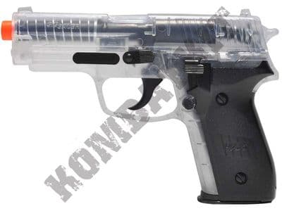 P228 BB Gun Sig Sauer Spring Airsoft Pistol 2 Tone Clear Black