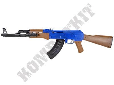 P47 BB Gun Kalashnikov AK47A Replica Spring Airsoft Rifle Blue 2 Tone