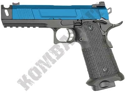 R501 Airsoft Pistol Custom 1911 Hi-Capa Gas Blowback BB Gun Black 2 Tone Metal