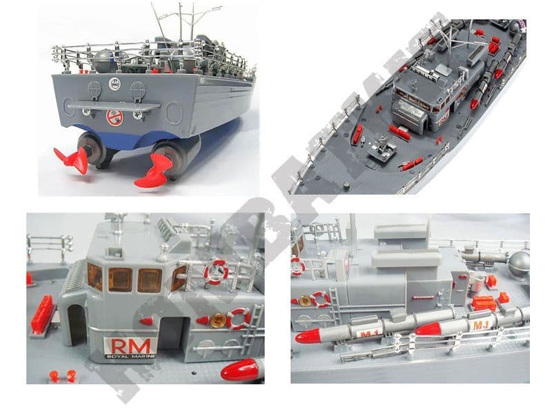 KOMBATKIT radio controlled boats rc model torpedo battleship warship kids gift toy