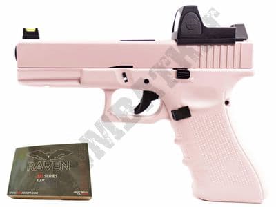 Raven EU7 Airsoft Pistol Gas Blowback BB Gun Pink 2 Tone + BDS