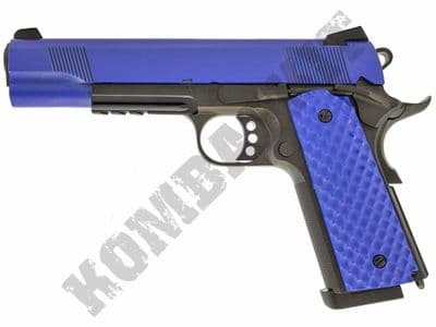 Raven MEU Railed Airsoft Pistol Colt M1911 Replica Gas Blowback BB Gun Black 2 Tone Metal