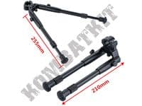 Airsoft gun air rifle sniper folding metal bipod adjustable barrel clamp mount black metal