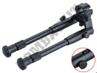 Airsoft gun air rifle sniper folding metal bipod adjustable barrel clamp mount black metal