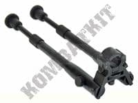 Airsoft gun air rifle sniper folding metal bipod adjustable barrel clamp mount black metal