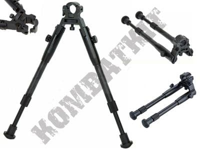 Rifle Bipod Retractable 20mm QD Barrel Clamp Mount Full Metal Black