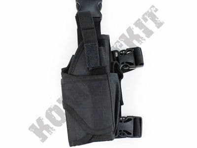 Right Leg Gun Holster Fully Adjustable for Airsoft Air Pistols & BB Handguns Black Tactical