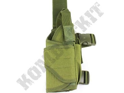 Right Leg Gun Holster Fully Adjustable for Airsoft Air Pistols & BB Handguns OD Green