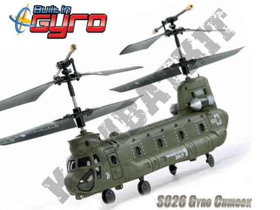 KOMBATKIT: S026G 3CH IR Remote Control GYRO Boeing CH-47 Chinook