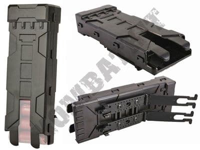 Shotgun Shell Cartridge Carrier MOLLE or Belt Clip Spring Fed Black Tactical Resin