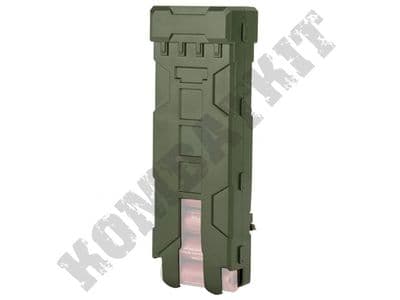 Shotgun Shell Cartridge Carrier MOLLE or Belt Clip Spring Fed Green OD Resin
