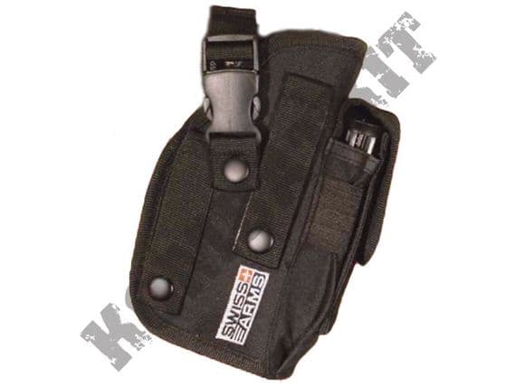 Swiss Arms Ambidextrous Hip Holster Black | Airsoft Tactical Gear | KOMBATKIT SHOP