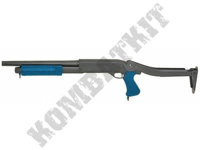 SXR-003 Metal BB Gun M870 Breacher Tri Shot Airsoft Spring Shotgun Black & 2 Tone