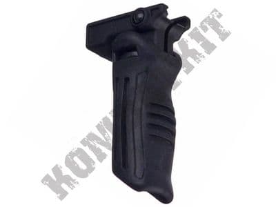 Tactical 3 Position Folding Support Vertical Foregrip Black Resin 20mm RIS Weaver Rail Mount