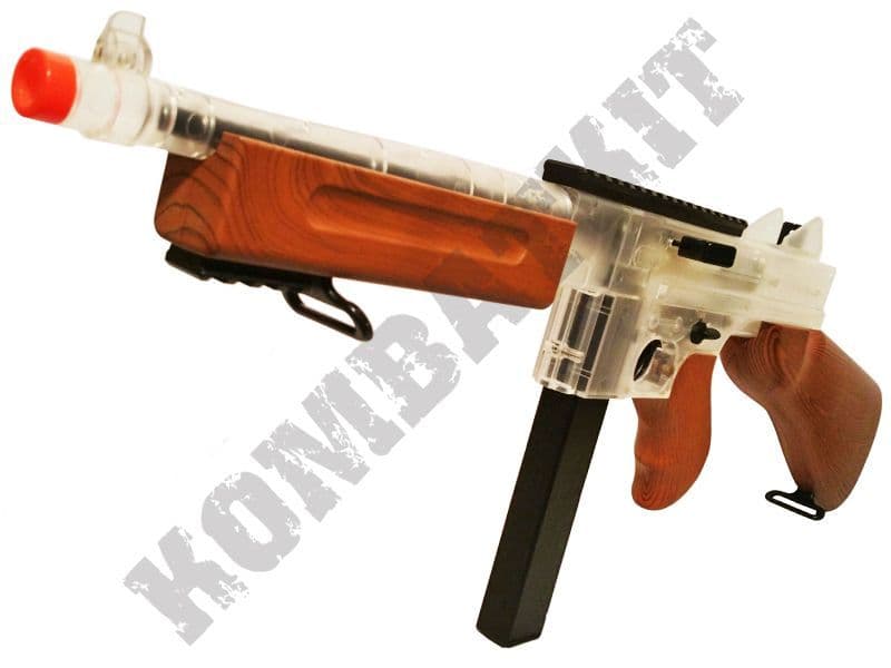 Thompson BB Gun Official M1A1 WW2 Tommy Airsoft Rifle Clear 2 Tone