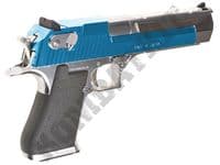 Desert Eagle 50AE BB Gun | Gas Blowback Airsoft Pistol 2 Tone Chrome | Kombatkit