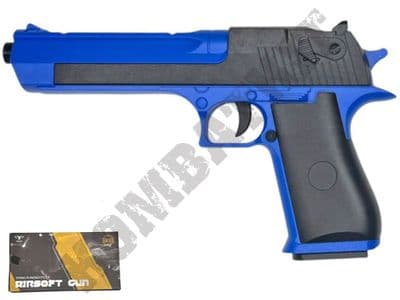V321 BB Gun Desert Eagle Replica Spring Airsoft Pistol Blue 2 Tone Resin