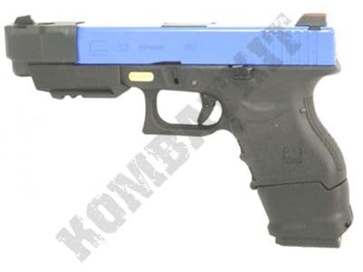WE 33 Advance Airsoft Pistol Gas Blowback BB Gun Black 2 Tone