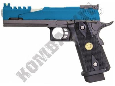 WE 5.1 Dragon B 1911 Hi-Capa Airsoft Pistol Gas Blowback BB Gun Black 2 Tone Metal