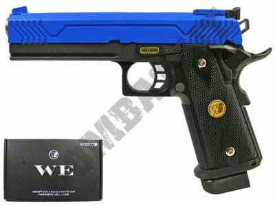 WE 5.1M Metal Gas Blowback Airsoft BB Gun Black and Blue