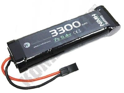 WE Airsoft 8.4V Nimh 3300mAH 3x2+1 Block Battery Pack Small Tamiya