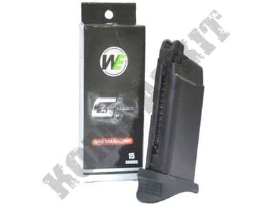WE Airsoft EU26/27/33 Advance 15 x 6mm Round Gas Magazine Black