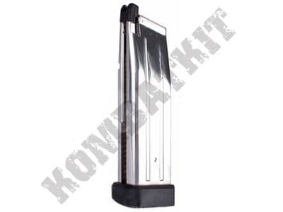 WE Airsoft Gun Magazine Clip 5.1 High Capa Gas GBB Handgun Silver Metal