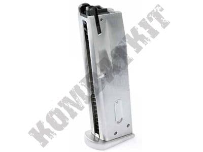 WE Airsoft Gun Magazine Clip Gas M9 M-92 Handgun GBB Silver Metal