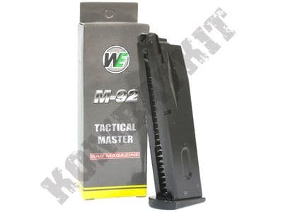 WE Airsoft Gun Magazine Green Gas M9 M-92 Handgun GBB Black Metal