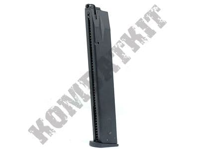 WE Airsoft Gun Magazine Long 50 Round Green Gas M9 M-92 Handgun GBB Black