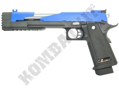 WE Dragon 1911 Hi-Capa Airsoft Pistol Gas Blowback BB Gun Black 2 Tone