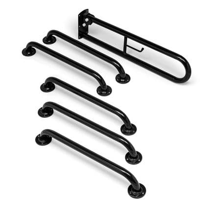 BLACK GRAB RAILS AND SUPPORT ARMS
