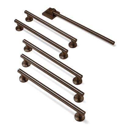 BRUSHED BRONZE GRAB RAILS AND SUPPORT ARMS