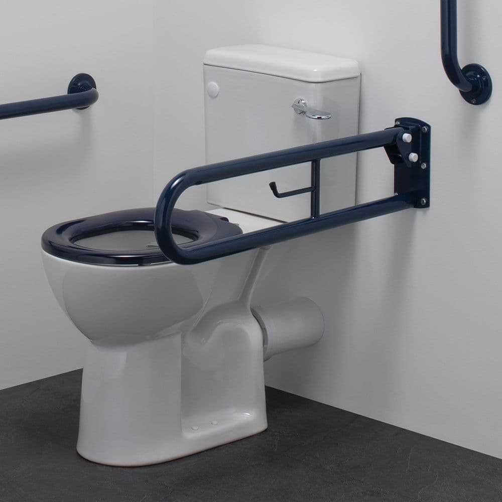 Disabled Wc Budget Close Coupled Disabled Doc M Toilet Pack - Blue