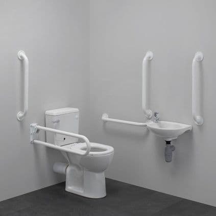 Budget Close Coupled Disabled Doc M Toilet Pack - White
